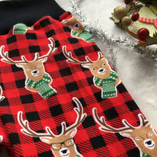Load image into Gallery viewer, Toddler Pants | Holiday Plaid Reindeers | Gender Neutral