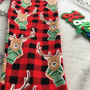 Toddler Pants | Holiday Plaid Reindeers | Gender Neutral