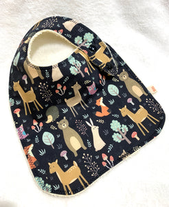 Woodland Animals Bib + Burp Cloth | Gift Set