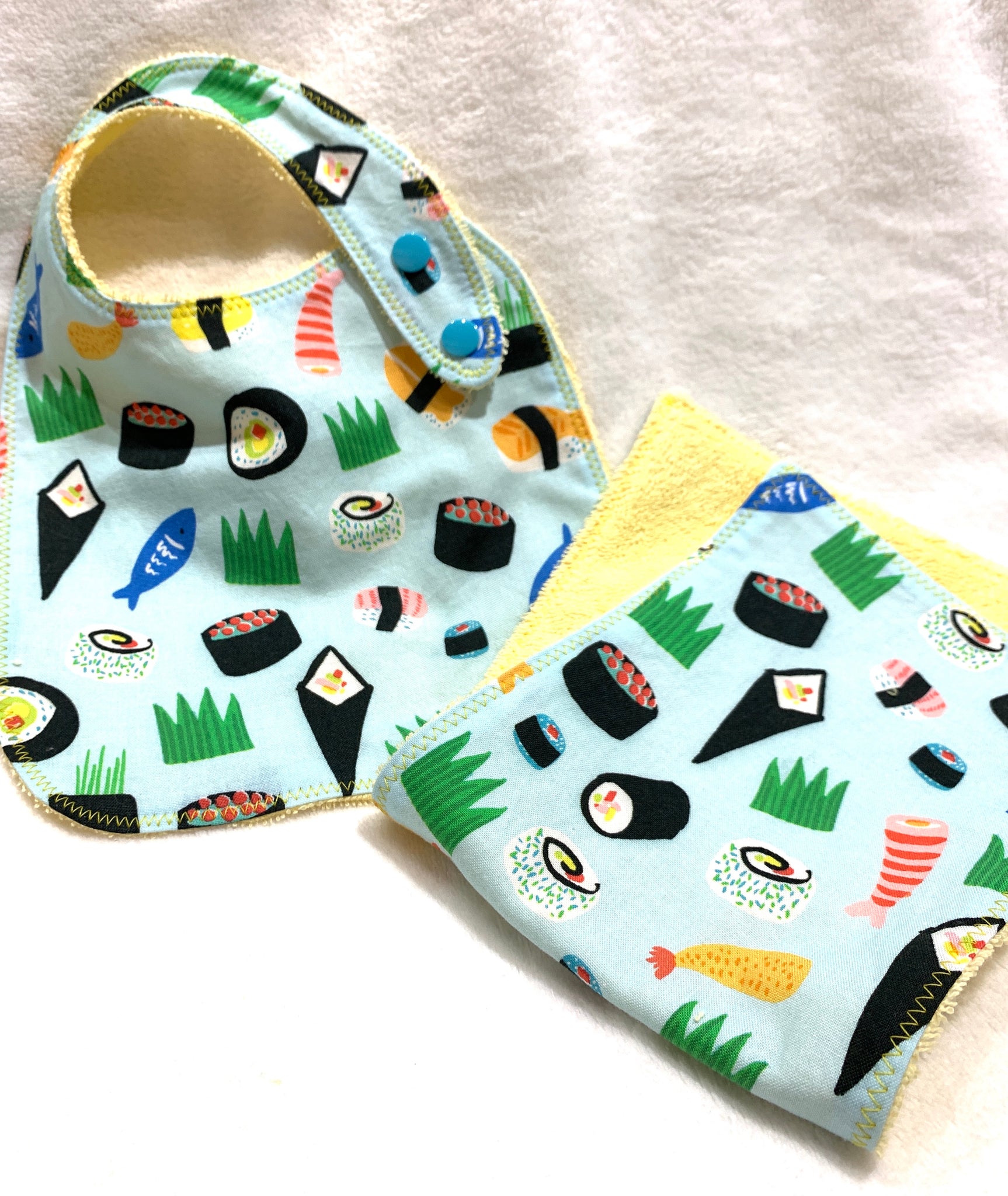 Sushi Bib + Burp Cloth  Gift Set – SewMeiMei