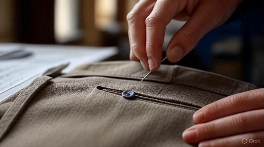 Basics of sewing a button