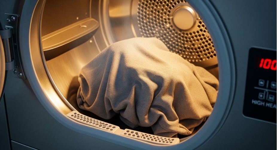 shrinking polyester and spandex can be effective
