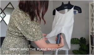 Focus On Stubborn Wrinkles - How to Steam Satin