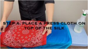 Use A Pressing Cloth- How to Iron Satin