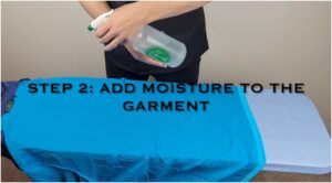 moist the silk garment